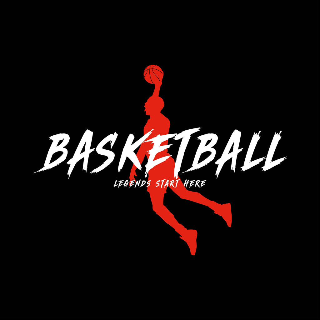 Redunk Red Legend Player Inspired basketball T-shirt featuring vibrant red color and sports-themed graphic design.