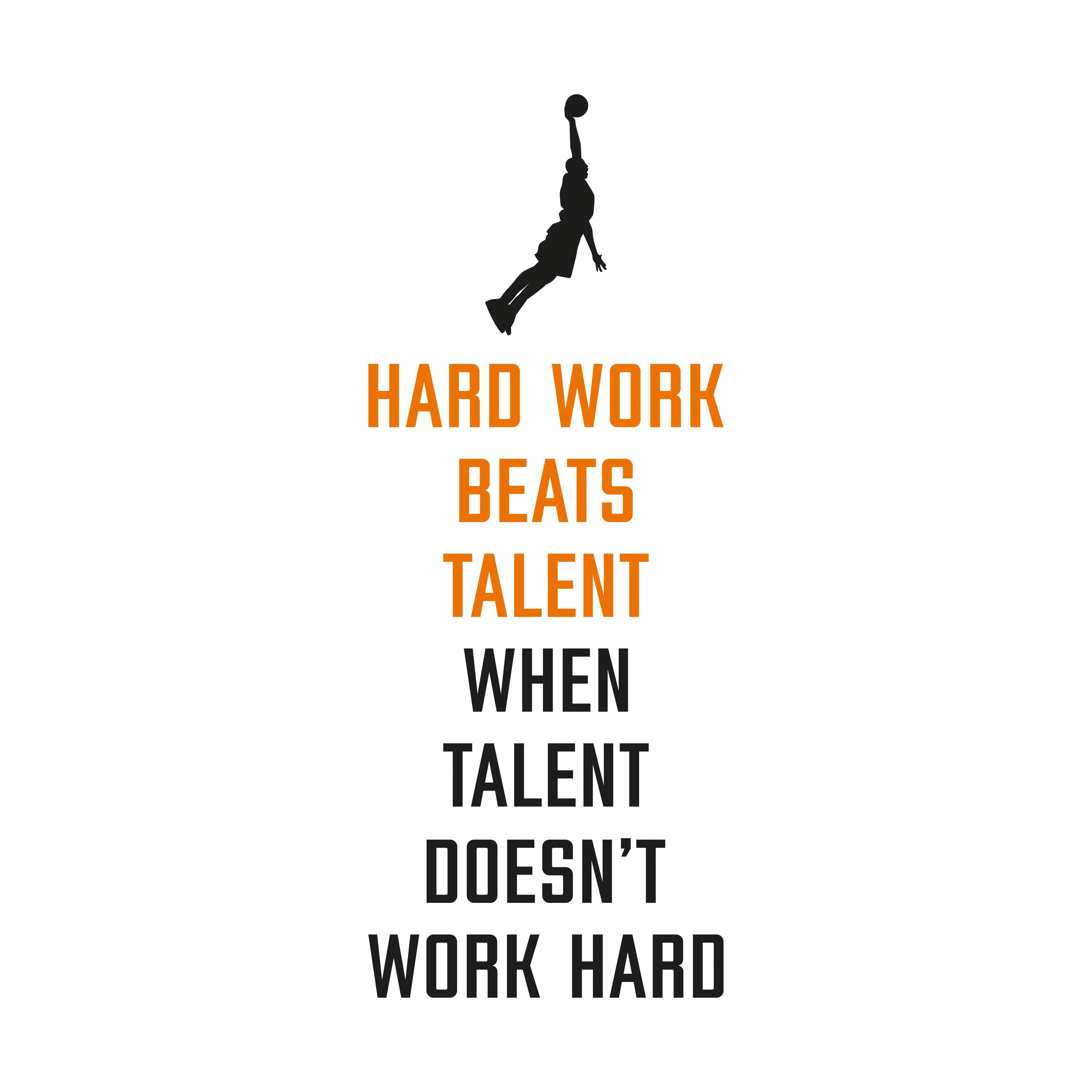 Redunk basketball T-shirt featuring the "Hard Work Beats Talent" quote in bold text on a comfortable casual shirt.