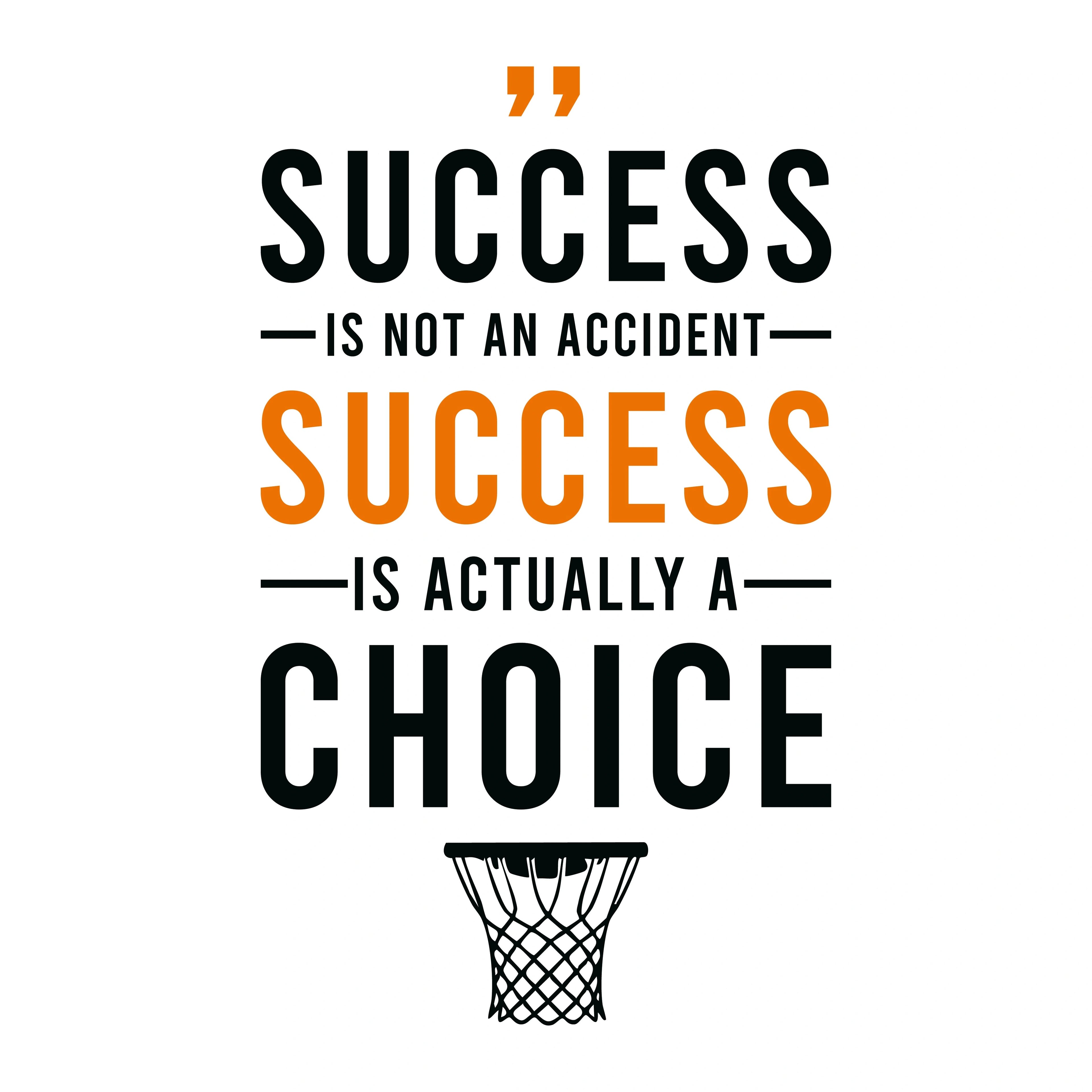 Redunk basketball quote T-shirt featuring "Success is not an accident" printed on a casual, comfortable T-shirt.