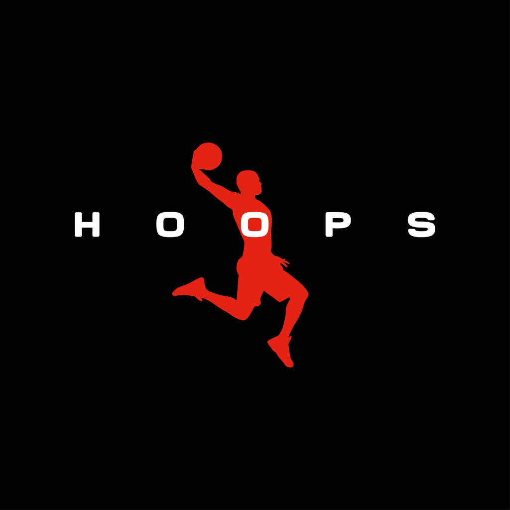 Redunk Hoops Basketball Red Motion Dunker T-Shirt showing a bold basketball graphic on a comfortable casual tee.