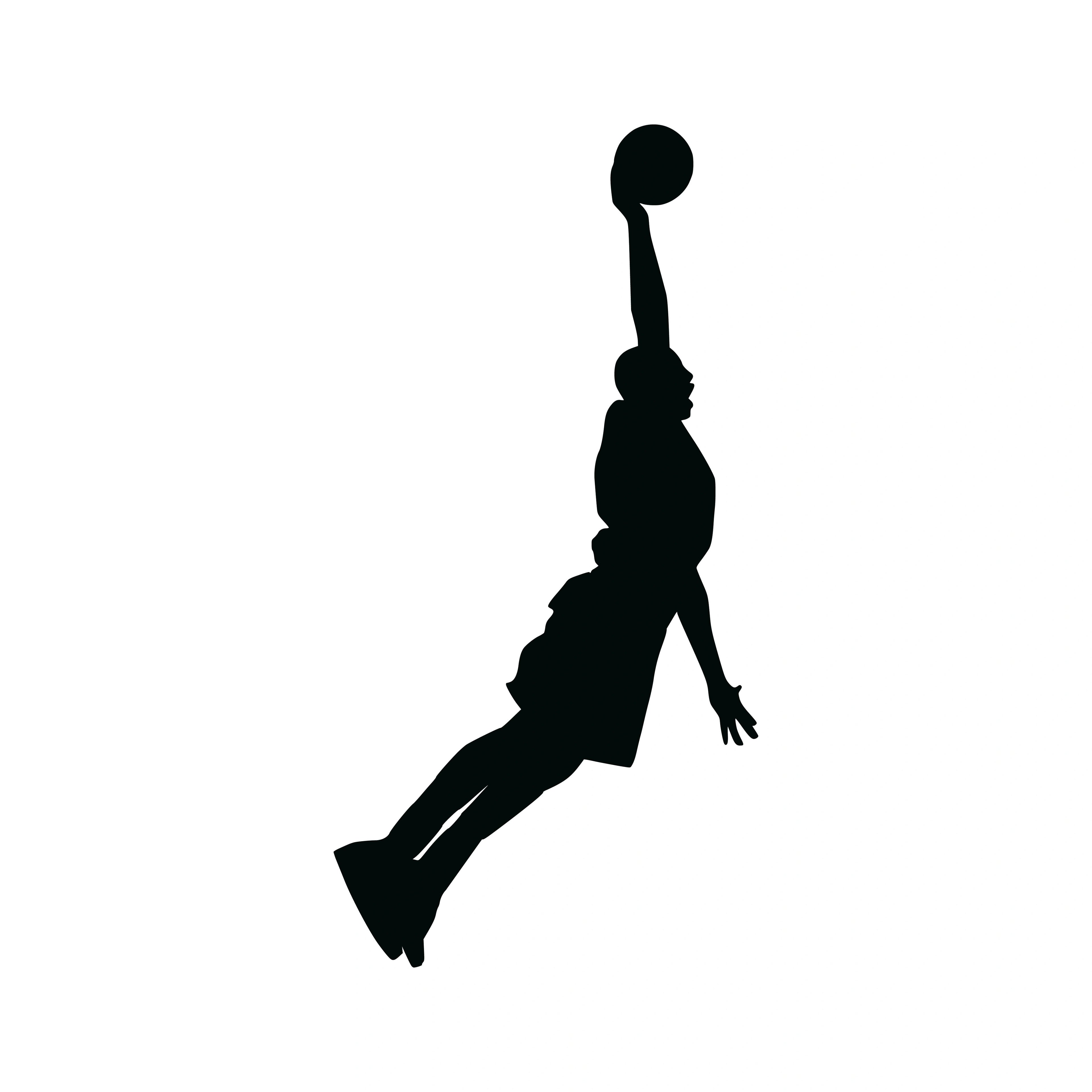 Redunk Basketball Legend Inspired Silhouette Dunker T-Shirt displayed on a model, featuring a bold basketball dunk graphic.