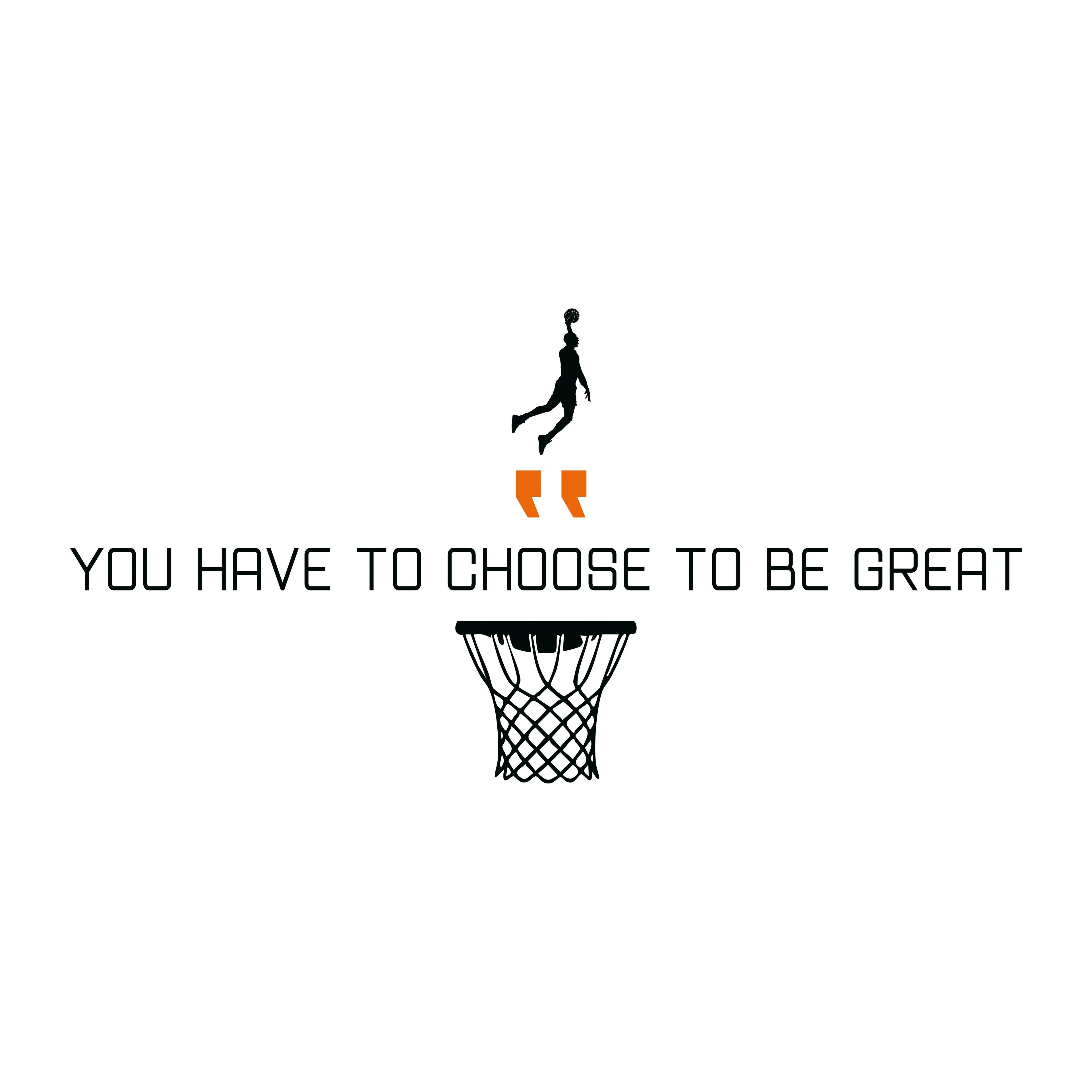 Redunk You Have To Choose To Be Great basketball T-shirt featuring motivational graphic design on a casual black T-shirt.