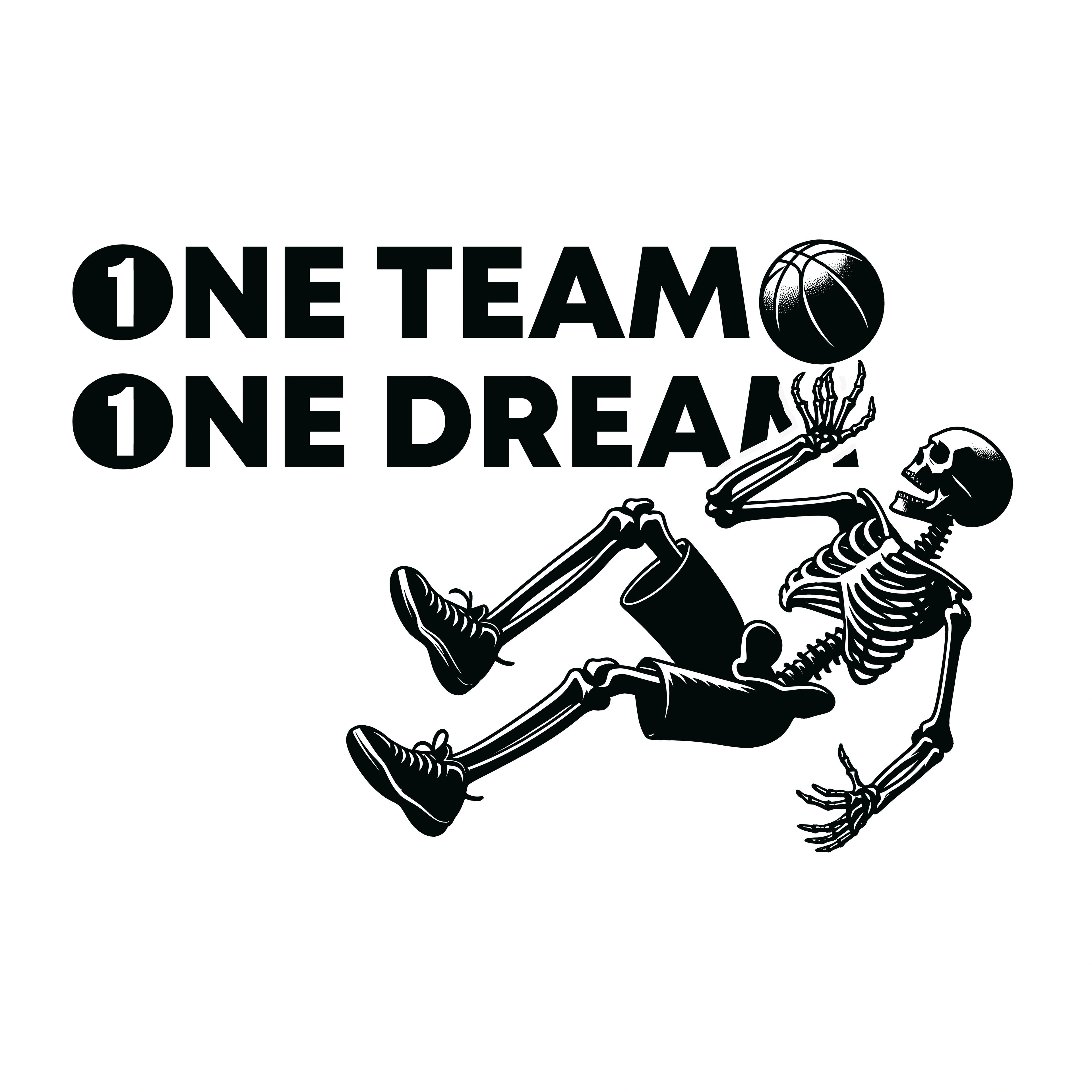 Redunk Skeleton Basketball T-Shirt featuring a team-themed design on a casual cotton T-shirt.