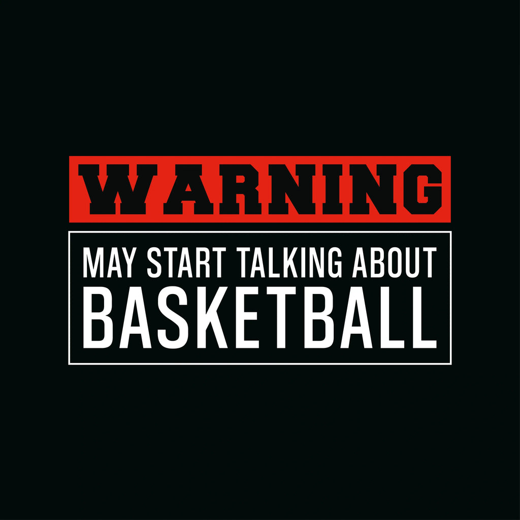 Redunk Funny Hoops T-Shirt with warning message about basketball, casual men's shirt featuring basketball-themed graphic.