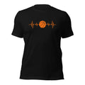 Basketball Heartbeat Lifeline Graphic T-Shirt For Bballers