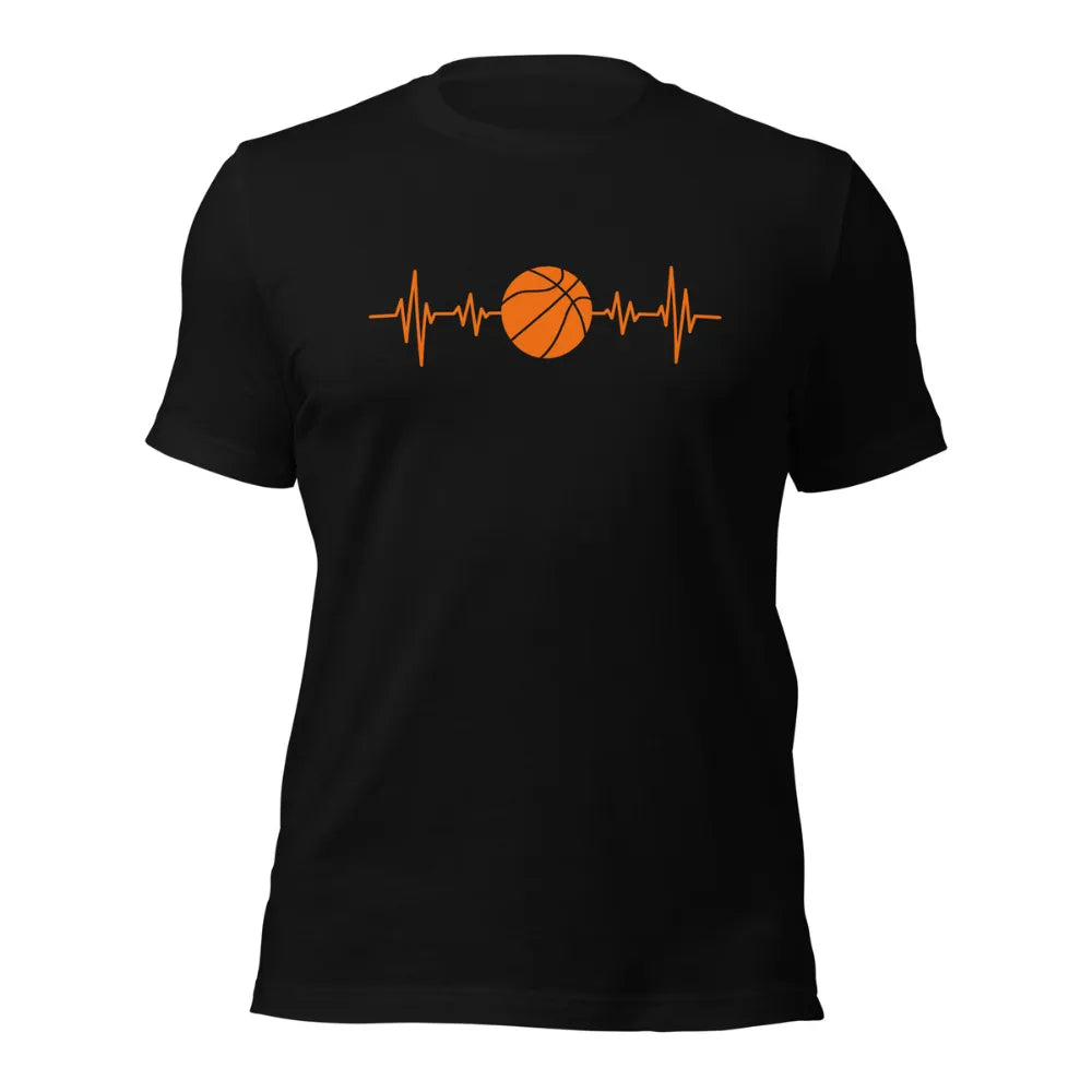 Basketball Heartbeat Lifeline Graphic T-Shirt For Bballers