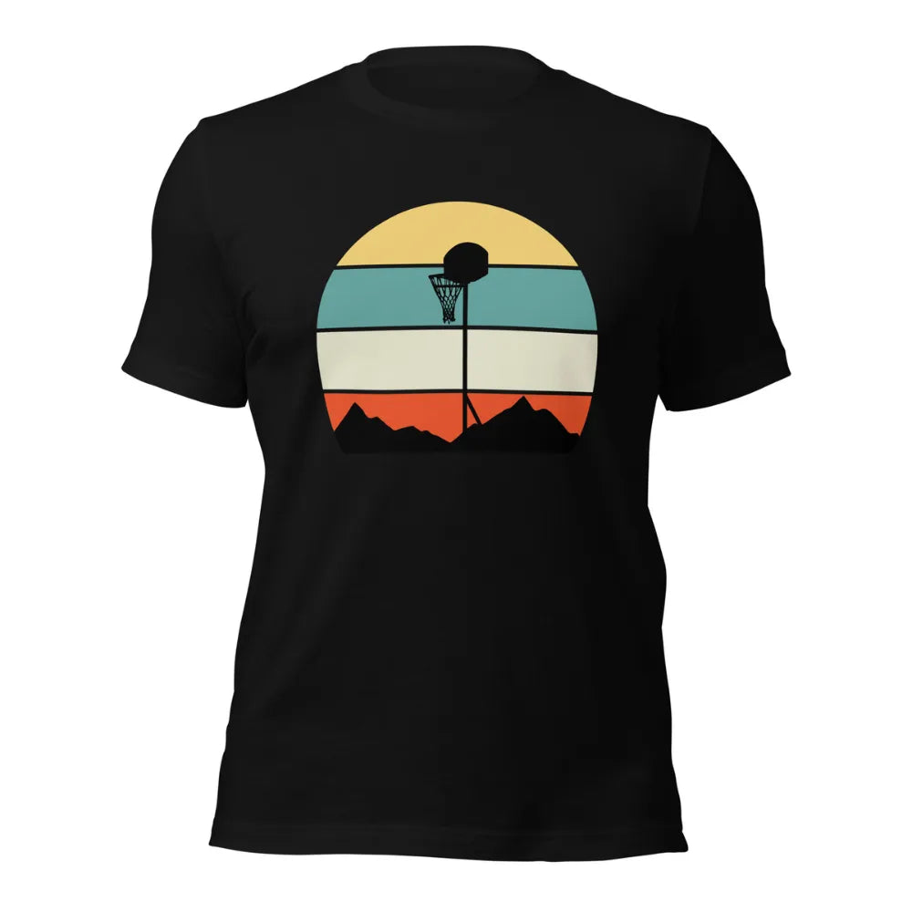 Retro Vintage Basketball Sunset Silhouette T-Shirt