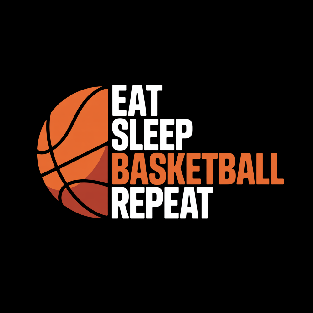 Eat Sleep Basketball Repeat Basketball T-Shirt
