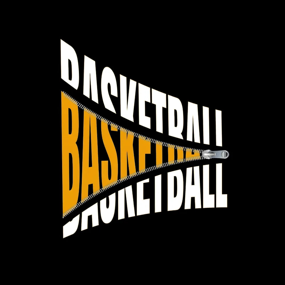 Typography Basketball Word Art T-Shirt
