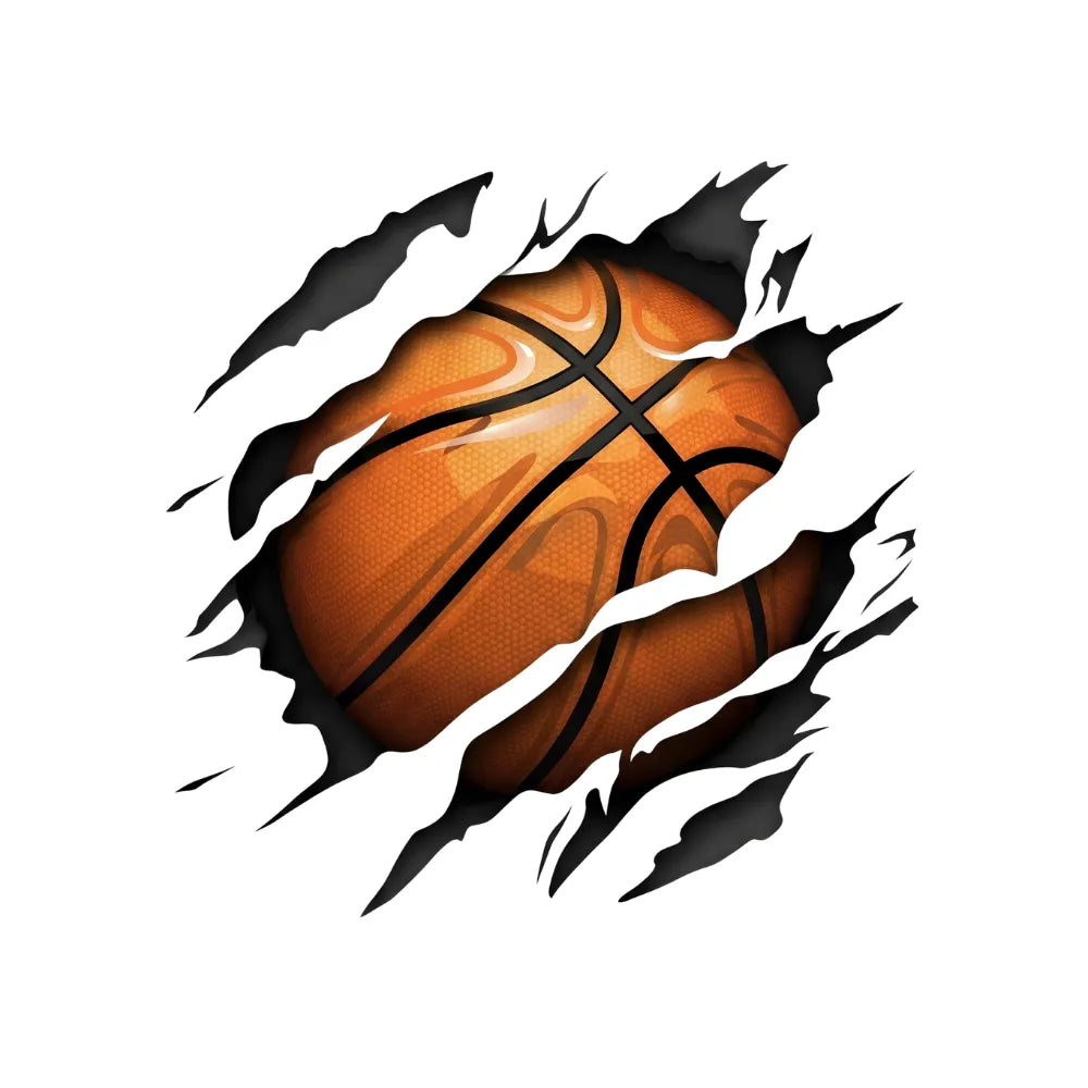 Basketball Ripped Torn Effect For Hoops Lovers T-Shirt