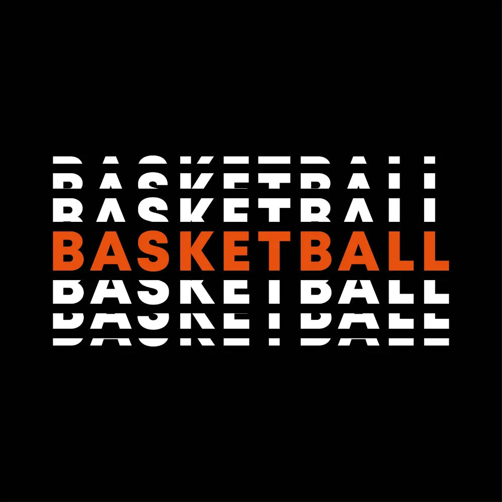 Typography Basketball Word T-Shirt For Bballers