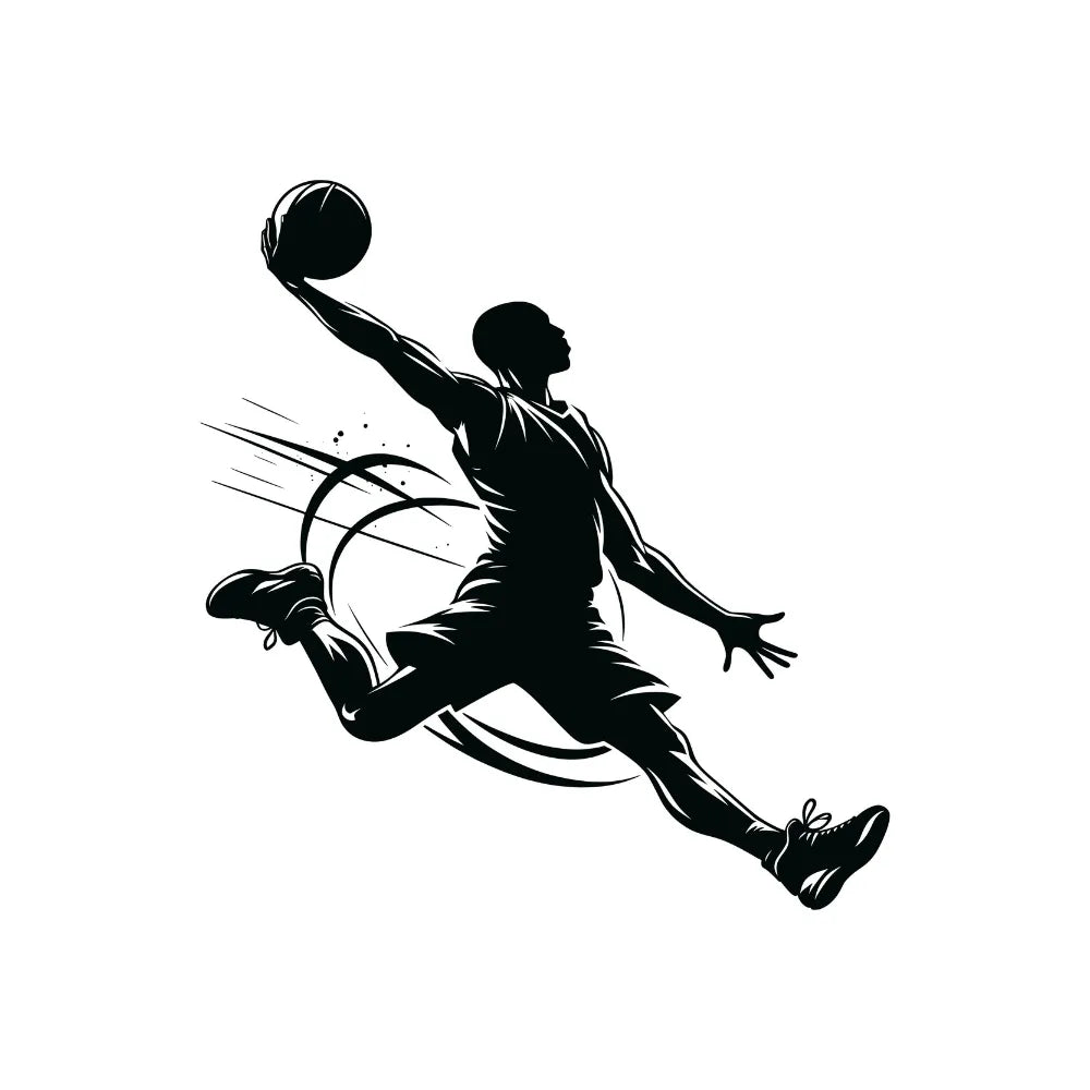 Slam Dunk Basketball Player Silhouette T-Shirt