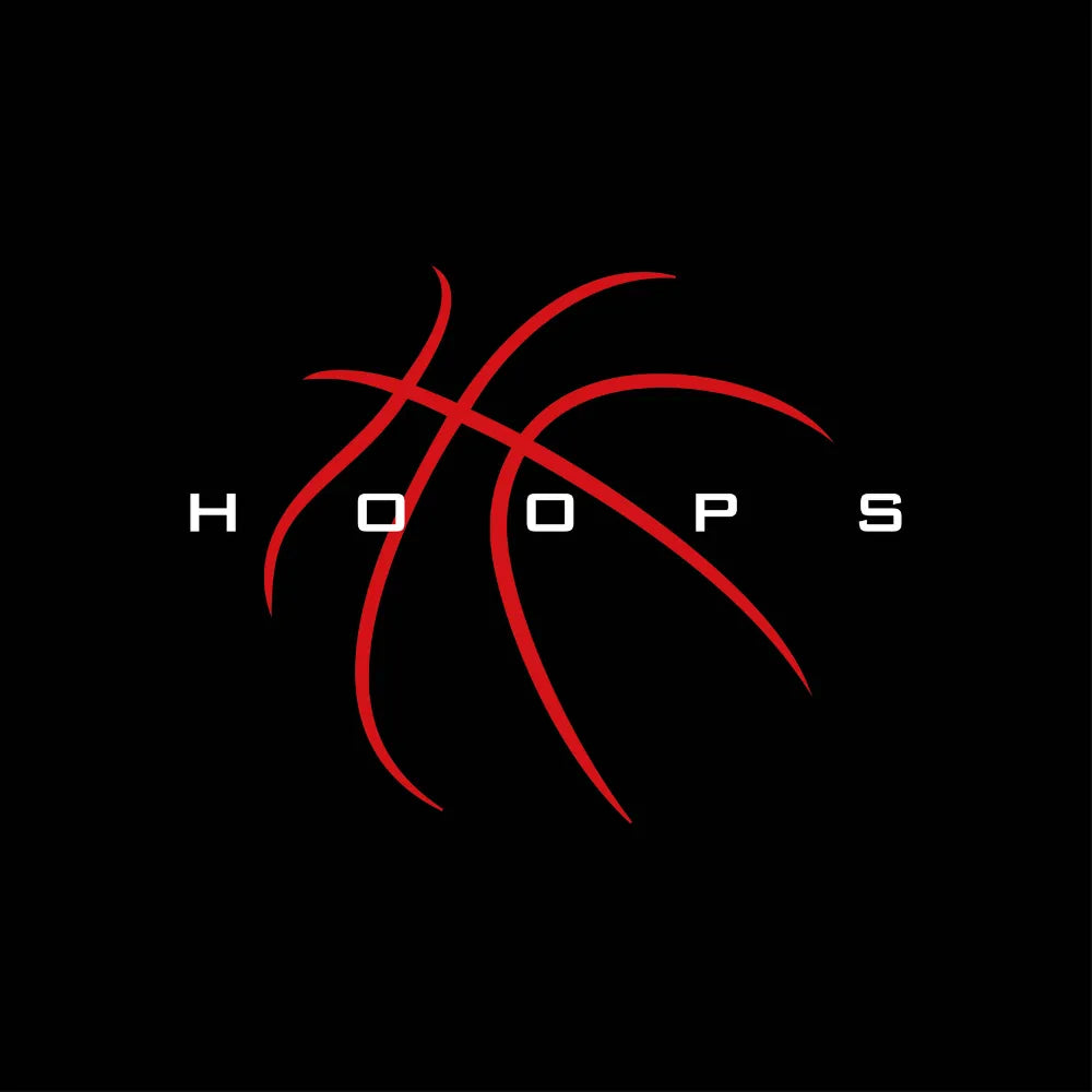 Minimalist Red Line Basketball Hoops T-Shirt