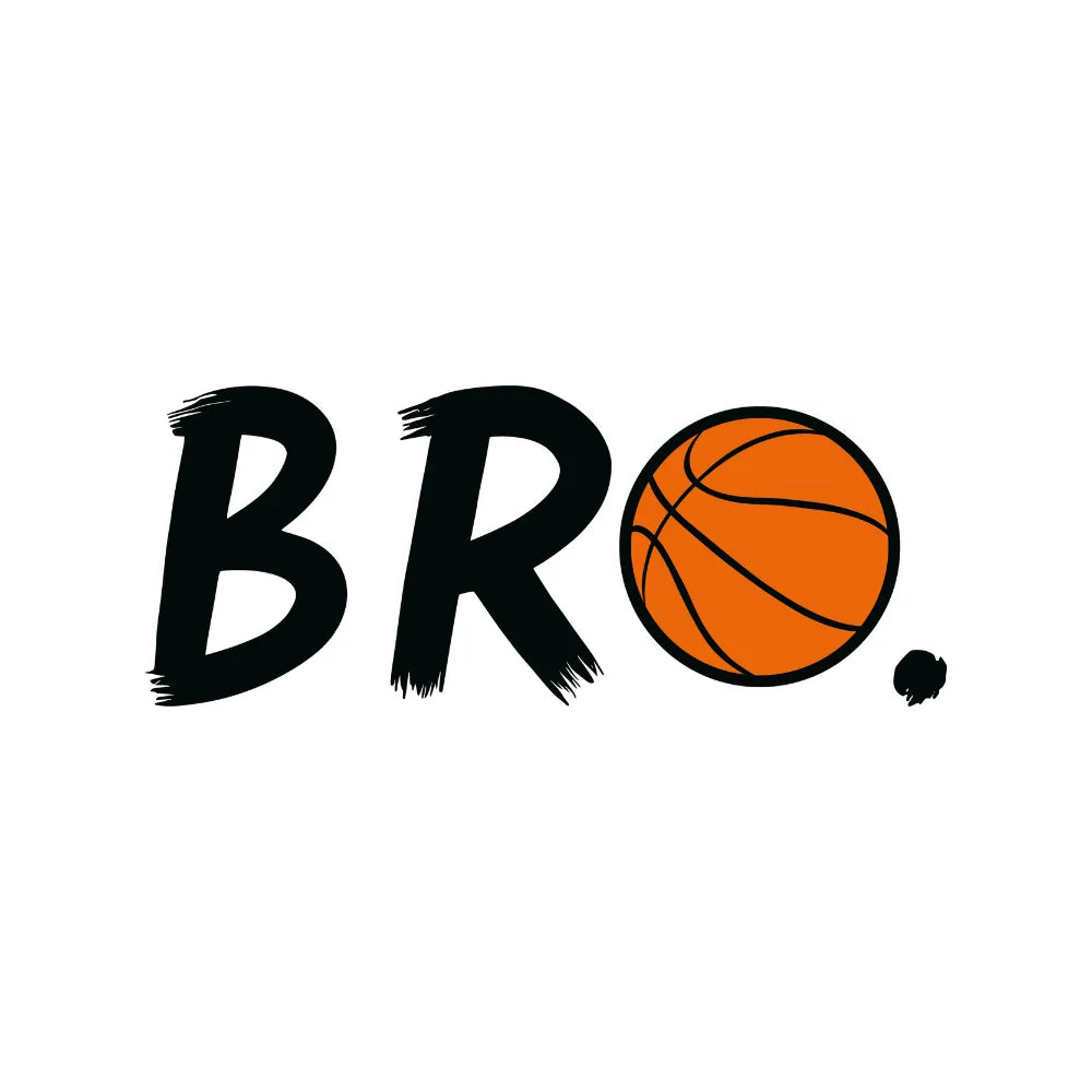 Bro Basketball Word Art Typography T-Shirt