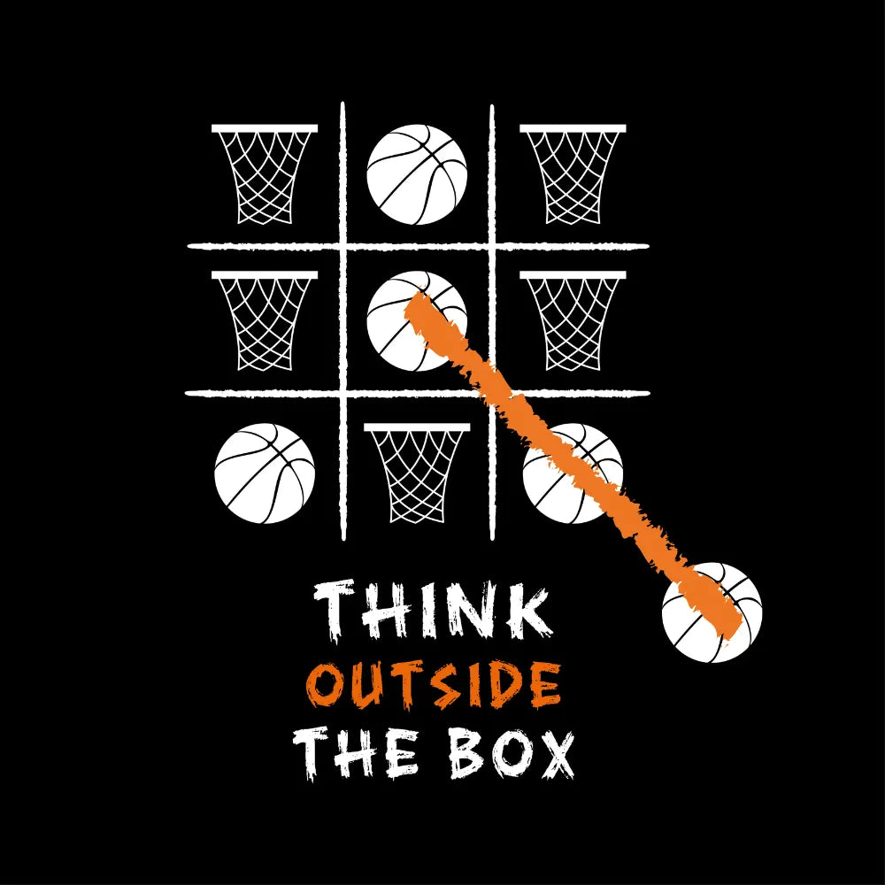 Think Outside The Box Motivational Basketball T-Shirt