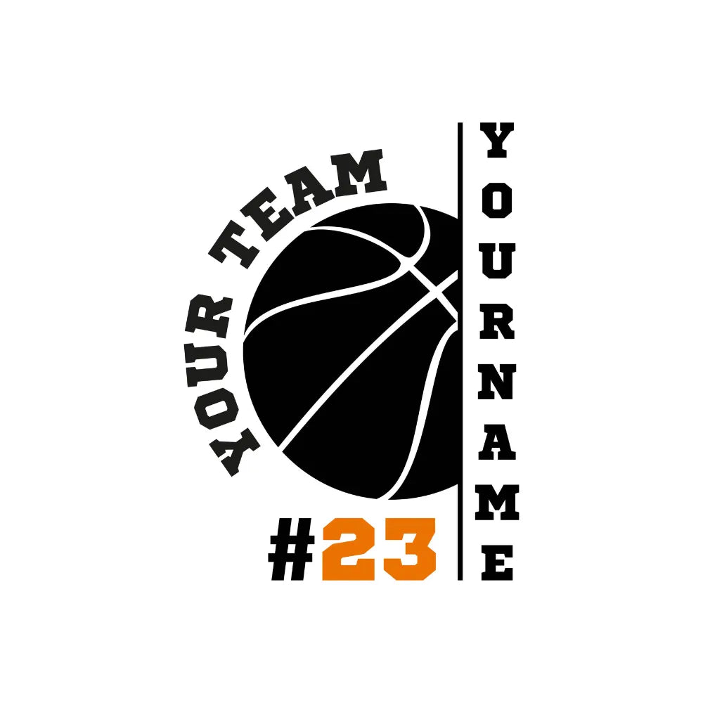Custom Hoops T-Shirt Your Name And Team Here