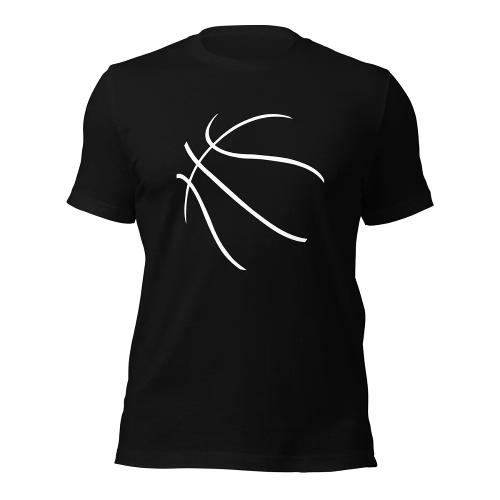 Abstract Line Art Basketball Silhouette T-Shirt