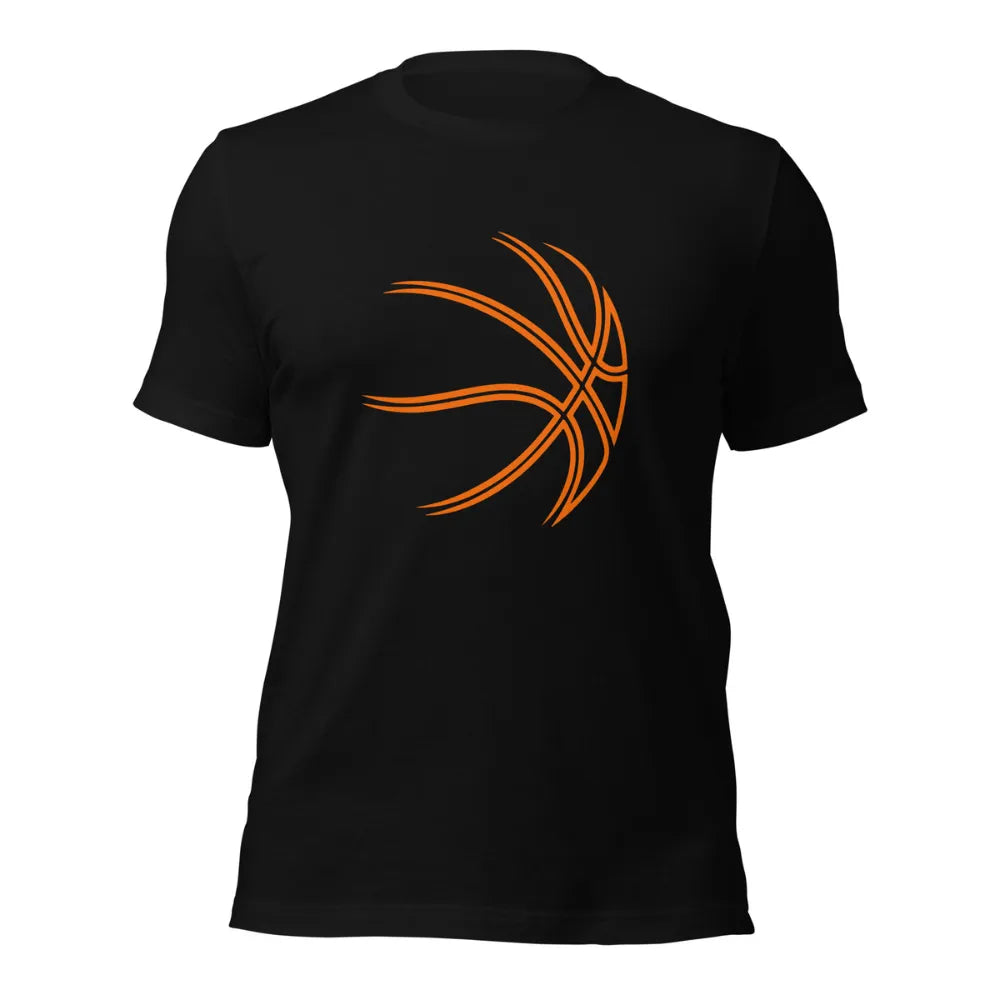 Minimalist Basketball Orange Lines Silhouette T-Shirt