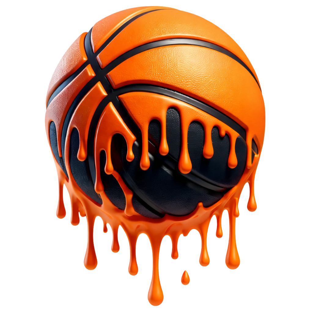 Redunk unisex t-shirt featuring a melted, dripping basketball graphic on the front, casual and stylish apparel for sports fans.