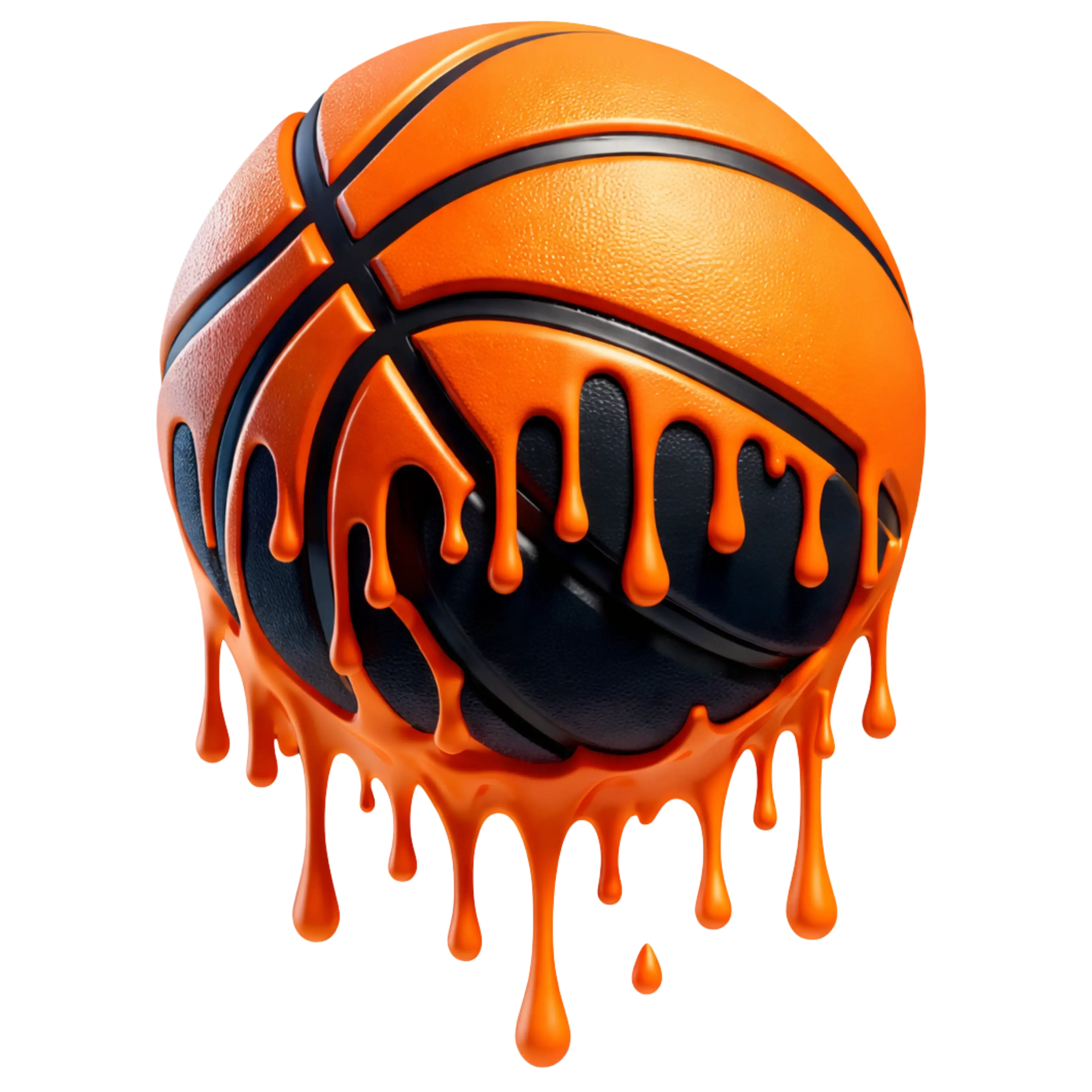 Redunk unisex t-shirt featuring a melted, dripping basketball graphic on the front, casual and stylish apparel for sports fans.
