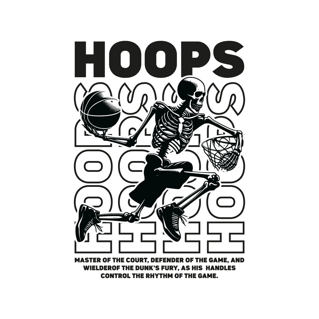 Redunk Skeleton Hoops Master Basketball T-shirt featuring a graphic print of a skeleton playing basketball.