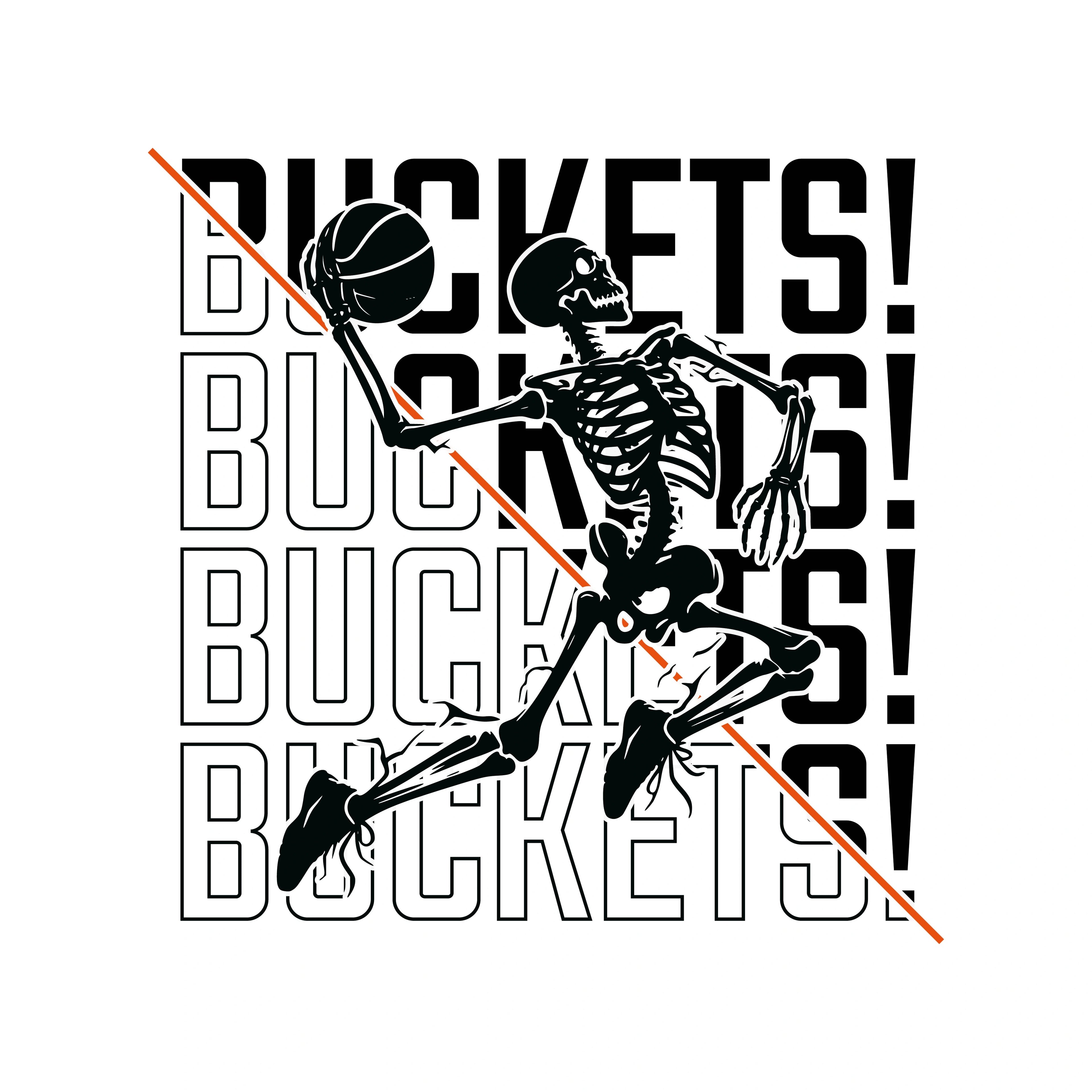 Redunk Skeleton Dunk basketball T-shirt featuring a non-stop buckets graphic, casual fit, and vibrant sports-inspired design.