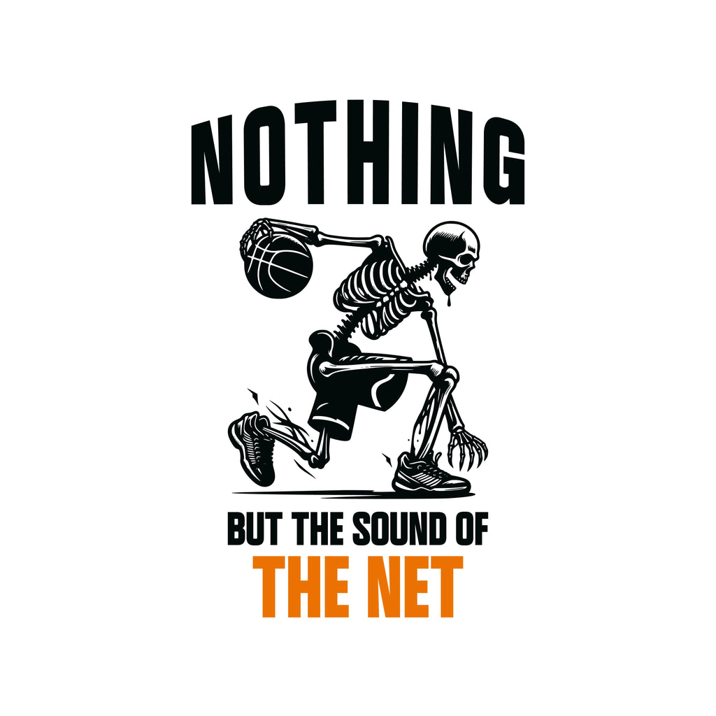 Redunk Nothing But The Sound Of The Net basketball T-shirt, casual cotton tee with basketball-themed graphic design.