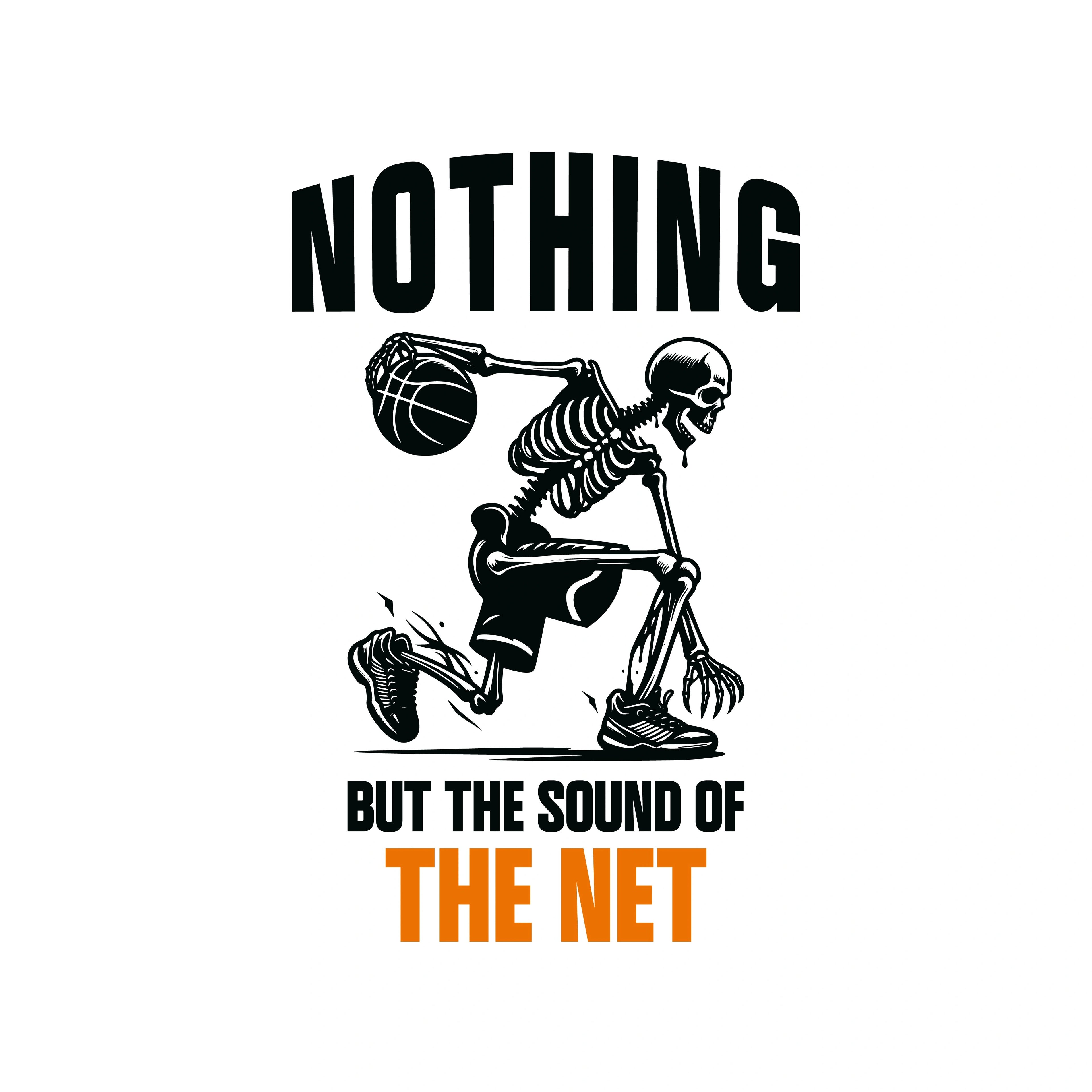 Redunk Nothing But The Sound Of The Net basketball T-shirt, casual cotton tee with basketball-themed graphic design.