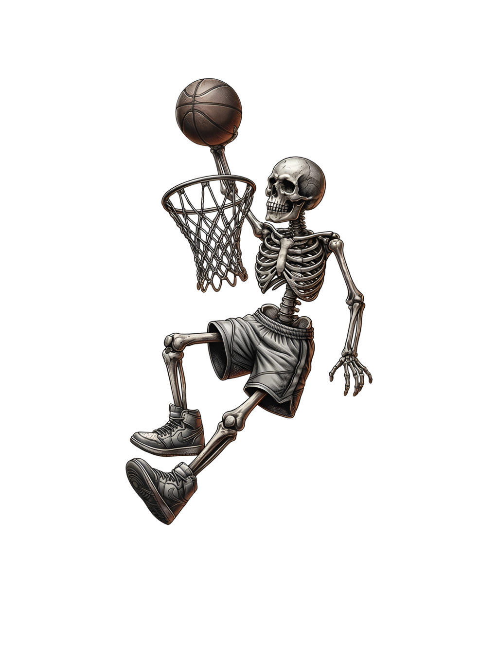 Redunk Skull Hooper basketball T-shirt featuring a bold skull graphic and sporty design on a comfortable tee.