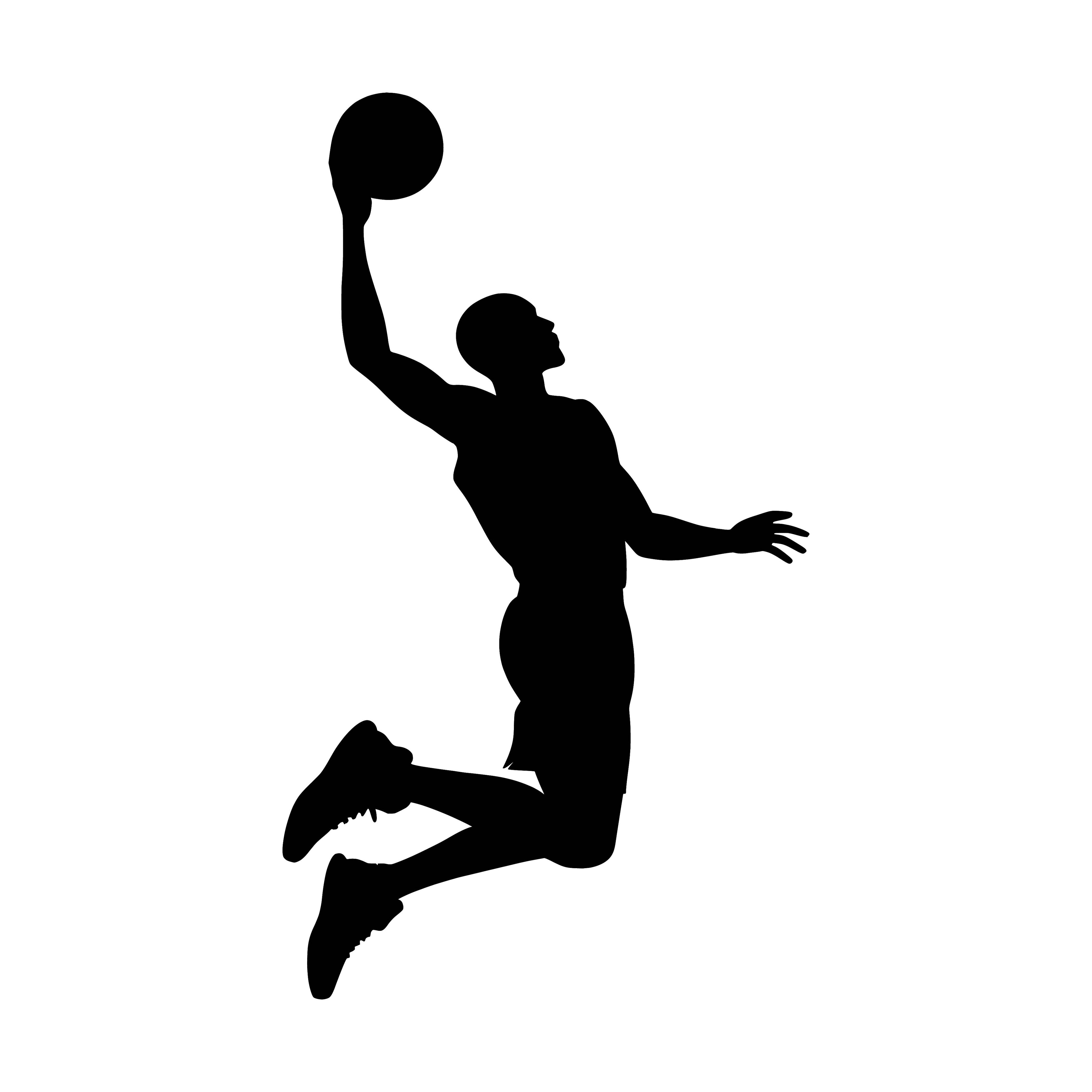 Black silhouette basketball player T-shirt by Redunk featuring a dynamic hoop scene for basketball fans.