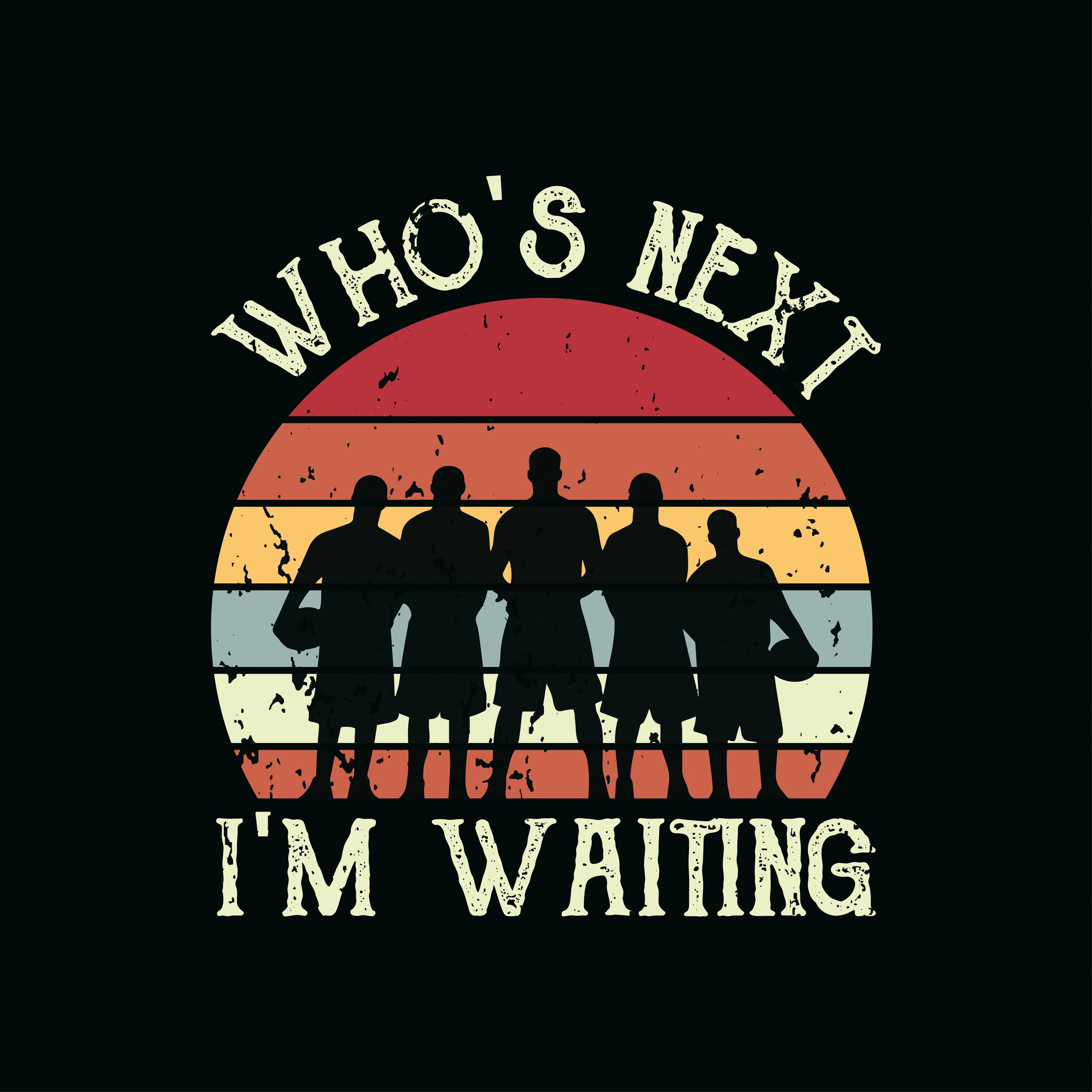 Redunk Who's Next I'm Waiting retro basketball team T-shirt, featuring vintage-inspired graphic design and casual fit.