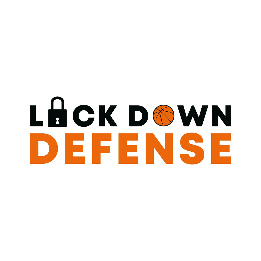 Redunk Lock Down Defense basketball T-shirt featuring a bold graphic design on a black cotton T-shirt.