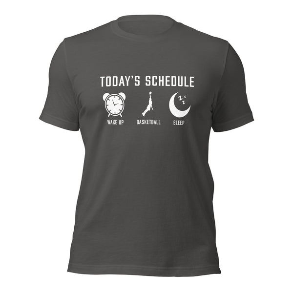 Today's Schedule Wake Up Basketball Sleep Funny Hoops T-Shirt